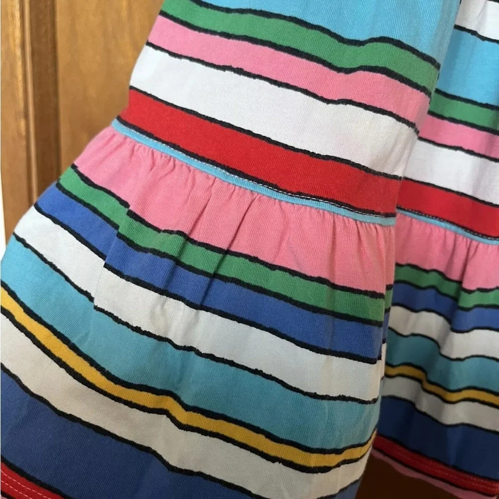 Hanna Andersson Girls Multicolored Striped Dress Size 8